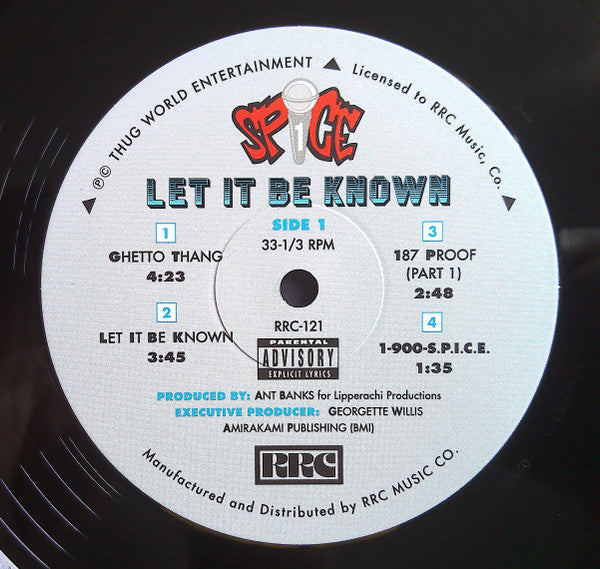 Spice 1 - Let It Be Known (VINYL LP) | NEW - HIP HOP *SEALED*