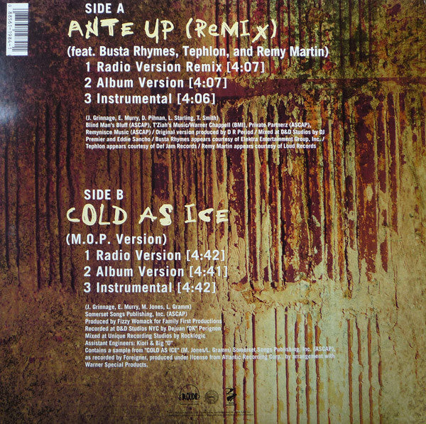 M.O.P. - Ante Up (Remix)(VINYL 12" LOUD 1984-1 2001) | Excellent+ (EX+) Near Mint (NM) - HIP HOP / USED *EXCELLENT+*