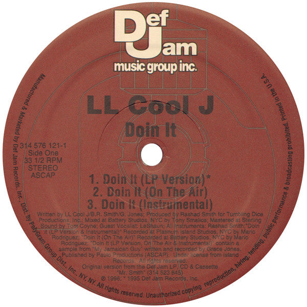 LL Cool J - Doin It | Excellent (EX) Near Mint (NM) - HIP HOP / USED *EXCELLENT+*