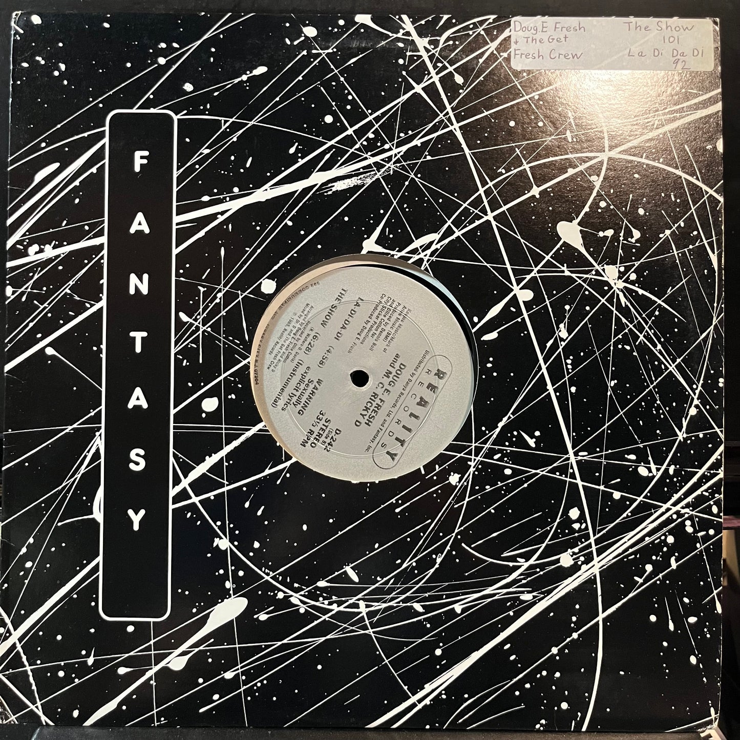 Doug E. Fresh And The Get Fresh Crew - The Show / La-Di-Da-Di (VINYL 12" SINGLE REALITY D-242 1985) | Excellent+ (EX+) Near Mint (NM) - HIP HOP / USED *EXCELLENT+*
