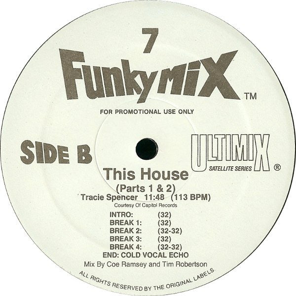 Various - Funkymix 7 *RECORD 1 ONLY* | Excellent (EX) Near Mint (NM) - HIP-HOP / USED *EXCELLENT*