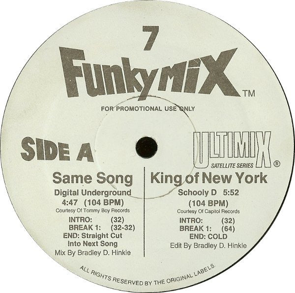 Various - Funkymix 7 *RECORD 1 ONLY* | Excellent (EX) Near Mint (NM) - HIP-HOP / USED *EXCELLENT*