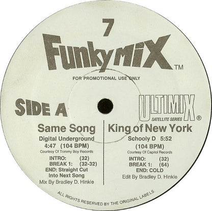 Various - Funkymix 7 *RECORD 1 ONLY* | Excellent (EX) Near Mint (NM) - HIP-HOP / USED *EXCELLENT*