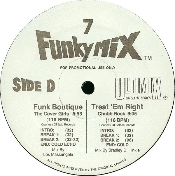 Various - Funkymix 7 *RECORD 1 ONLY* | Excellent (EX) Near Mint (NM) - HIP-HOP / USED *EXCELLENT*