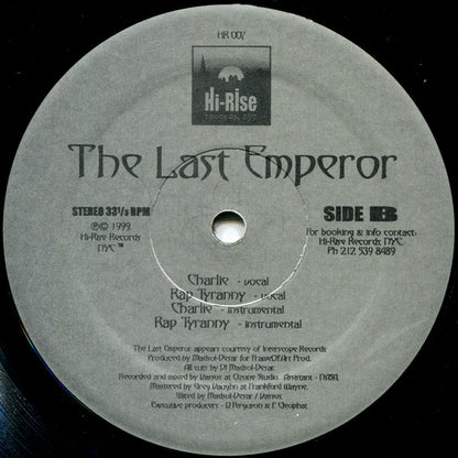 The Last Emperor - Echo Leader / Charlie / Rap Tyranny | Near Mint (NM) Excellent (EX) - HIP HOP / USED *NEAR MINT*