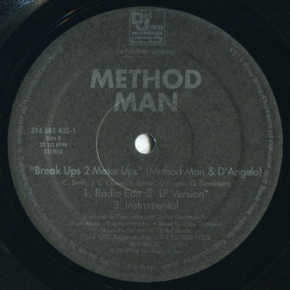 Method Man - Break Ups 2 Make Ups | Near Mint (NM) Near Mint (NM) - HIP HOP / USED *NEAR MINT*
