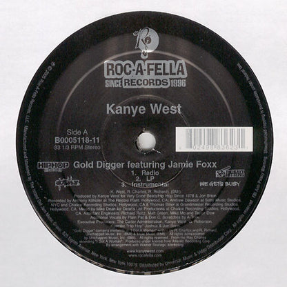Kanye West - Gold Digger (VINYL 12" ROC-A-FELLA B0005118-11 2005) | Near Mint (NM or M-) Near Mint (NM) - HIP HOP / USED *NEAR MINT*