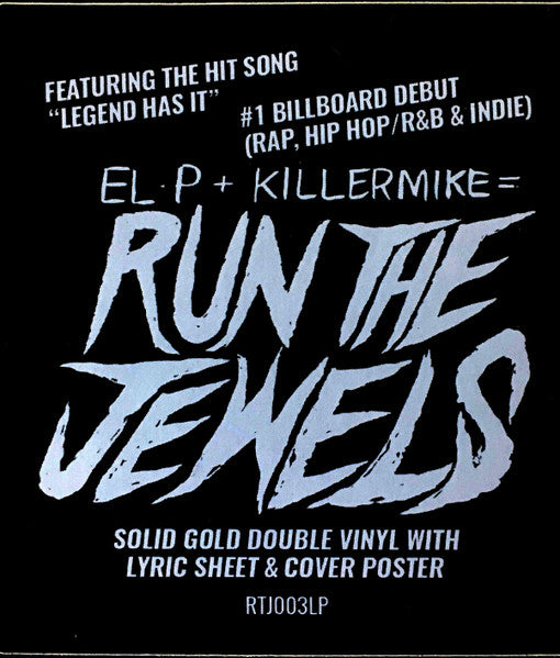 Run The Jewels - Run The Jewels 3 (GOLD VINYL 2xLP) | USED Near Mint (NM or M-) Excellent+ (EX+) - HIP HOP / USED *NEAR MINT*