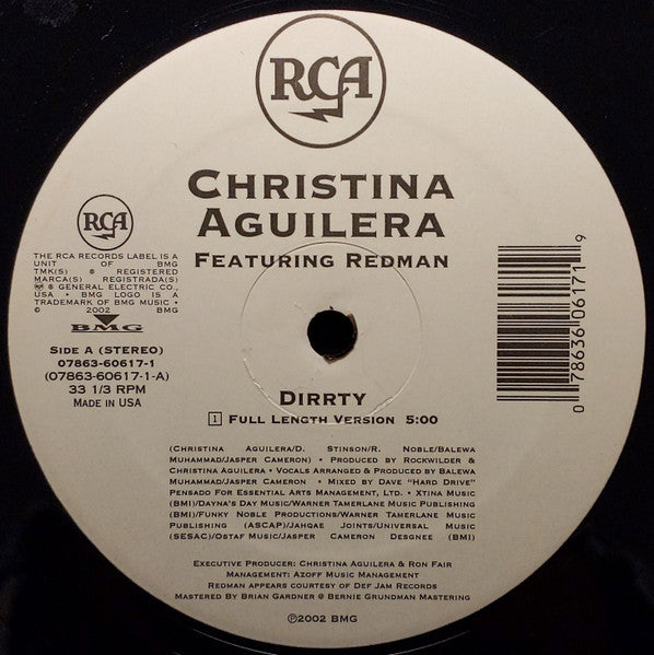 Christina Aguilera - Dirrty (VINYL) | Near Mint (NM) Excellent (EX) - HIP HOP / USED *NEAR MINT*