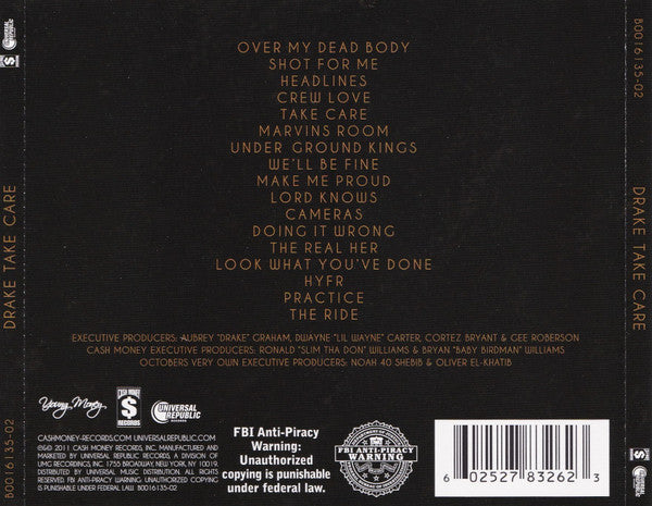 Drake - Take Care (CD) | Near Mint (NM) Excellent (EX) - HIP HOP / USED *NEAR MINT*