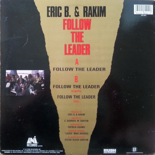Eric B. & Rakim - Follow The Leader (VINYL 12" UNI UNI-8001 1988) | USED Near Mint (NM or M-) Near Mint (NM) - HIP HOP / USED *NEAR MINT*