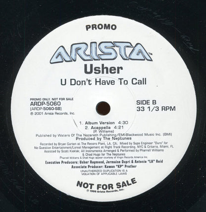 U Don't Have To Call VINYL) | Near Mint (NM) Generic - HIP HOP / USED *NEAR MINT*