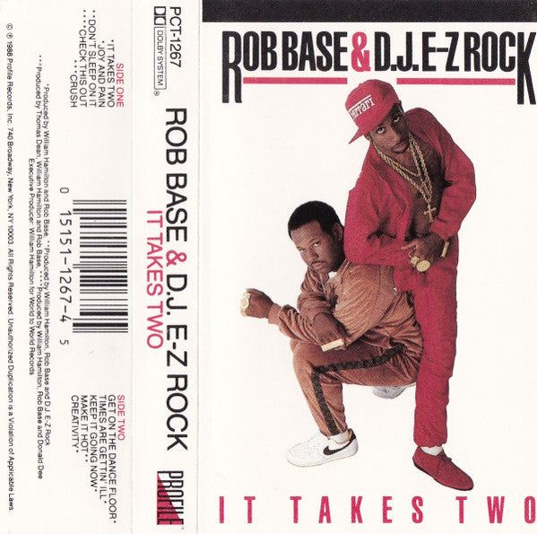 Rob Base & DJ E-Z Rock - It Takes Two *CASSETTE* | Near Mint (NM) Near Mint (NM) - HIP HOP / USED *NEAR MINT*