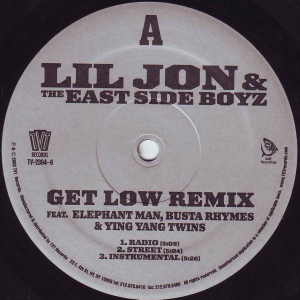 Get Low (Remix) (12" VINYL) | Near Mint (NM) Near Mint (NM) - HIP HOP / USED *NEAR MINT*