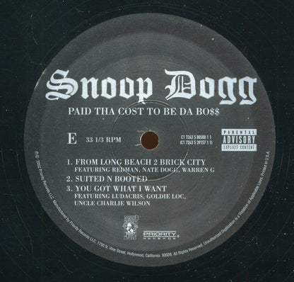 Snoop Dogg - Paid Tha Cost To Be Da Bo$ (VINYL 3xLP DOGGY STYLE 7243 5 39157 1 1 2002) | USED Near Mint (NM or M-) Excellent (EX) - HIP HOP / USED *NEAR MINT*