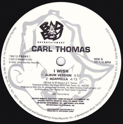 Carl Thomas - I Wish (VINYL) | Near Mint (NM) Near Mint (NM) - HIP HOP / USED *NEAR MINT*