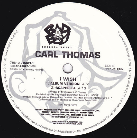 Carl Thomas - I Wish (VINYL) | Near Mint (NM) Near Mint (NM) - HIP HOP / USED *NEAR MINT*