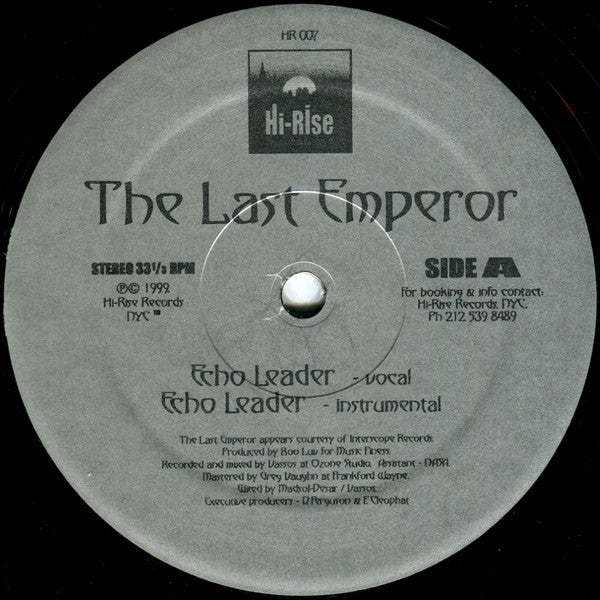 The Last Emperor - Echo Leader / Charlie / Rap Tyranny | Near Mint (NM) Excellent (EX) - HIP HOP / USED *NEAR MINT*