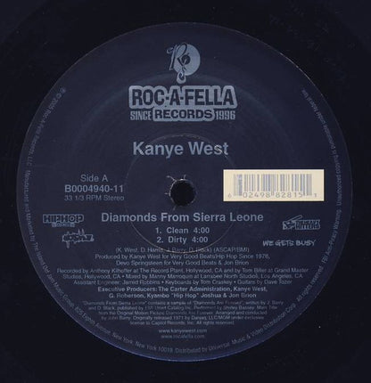 Kanye West - Diamonds From Sierra Leone (VINYL 12" SINGLE ROC-A-FELLA B0004940-11 2005) | Near Mint (NM or M-) Near Mint (NM) - HIP HOP / USED *NEAR MINT*
