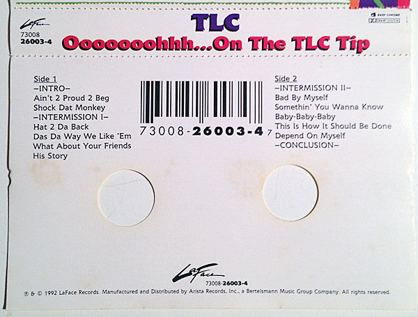 TLC - Ooooooohhh...On The TLC Tip *CASSETTE* | Near Mint (NM) Near Mint (NM) - HIP HOP / USED *NEAR MINT*