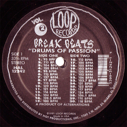 Alternations (2) - Break Beats - Drums Of Passion Vol. 2 (12" VINYL) | Near Mint (NM) Near Mint (NM) - HIP HOP / USED *NEAR MINT*
