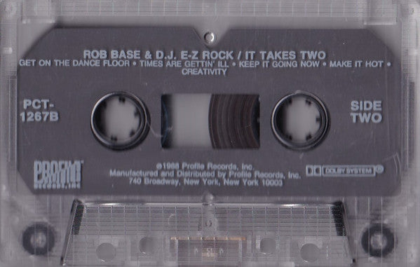 Rob Base & DJ E-Z Rock - It Takes Two *CASSETTE* | Near Mint (NM) Near Mint (NM) - HIP HOP / USED *NEAR MINT*