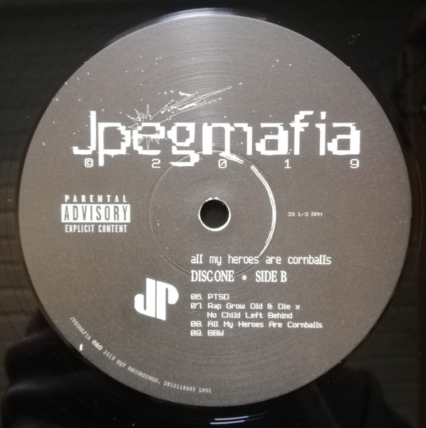 JPEGMAFIA - All My Heroes Are Cornballs (VINYL) | Near Mint (NM or M-) Near Mint (NM) - HIP HOP / USED *NEAR MINT*