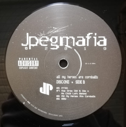 JPEGMAFIA - All My Heroes Are Cornballs (VINYL) | Near Mint (NM or M-) Near Mint (NM) - HIP HOP / USED *NEAR MINT*