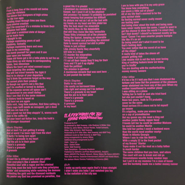 Run The Jewels - Run The Jewels 4 (PINK VINYL 2xLP) | USED - HIP HOP / USED *NEAR MINT*