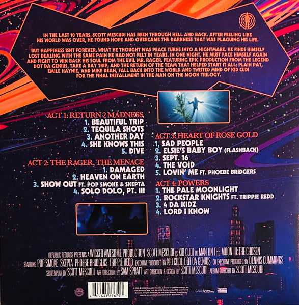 Kid Cudi - Man On The Moon III: The Chosen (TRANSLUCENT SEA BLUE 2xVINYL) | Near Mint (NM) Near Mint (NM) - HIP HOP / USED *NEAR MINT*