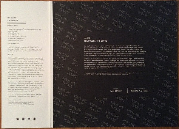 The Score (2XVMP ORANGE/BLACK SPLIT VINYL) | Near Mint (NM) Excellent (EX) - HIP HOP / USED *NEAR MINT*