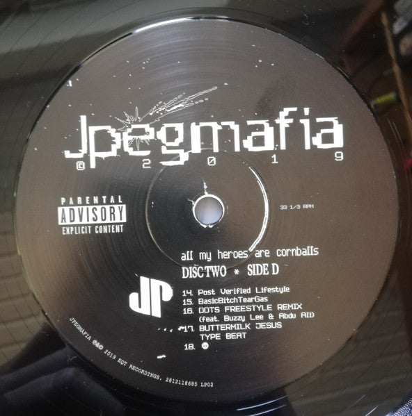 JPEGMAFIA - All My Heroes Are Cornballs (VINYL) | Near Mint (NM or M-) Near Mint (NM) - HIP HOP / USED *NEAR MINT*