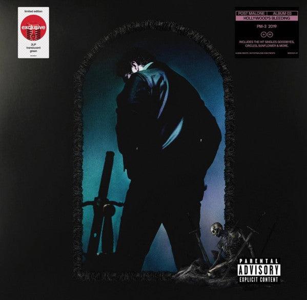 Post Malone - Hollywood's Bleeding (TRANSLUCENT GREEN VINYL 2xLP) | USED - HIP HOP / USED *NEAR MINT*