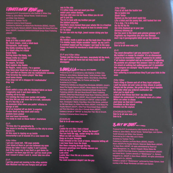 Run The Jewels - Run The Jewels 4 (PINK VINYL 2xLP) | USED - HIP HOP / USED *NEAR MINT*