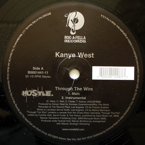 Kanye West - Through The Wire (VINYL 12" SINGLE ROC-A-FELLA B0001441-11 2003) | Very Good Plus (VG+) Near Mint (NM) - HIP HOP / USED *VERY GOOD+*