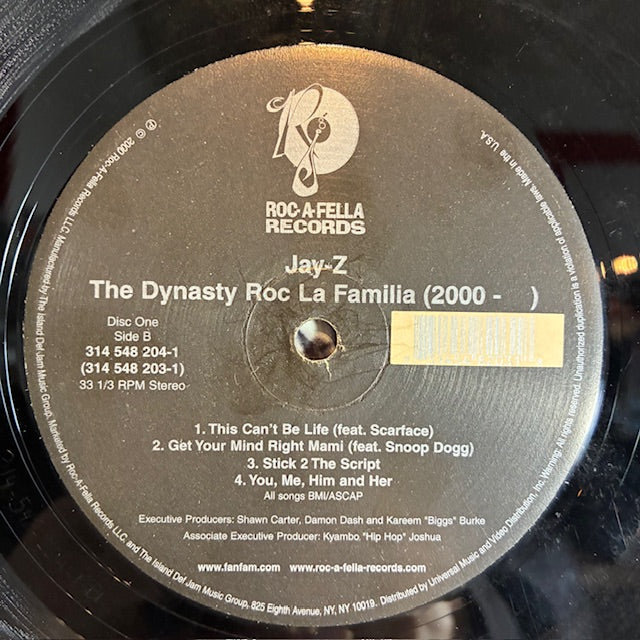 The Dynasty Roc La Familia (2000- ) (2x VINYL) | Very Good Plus (VG+) Near Mint (NM or M-) - HIP HOP / USED *VERY GOOD+*