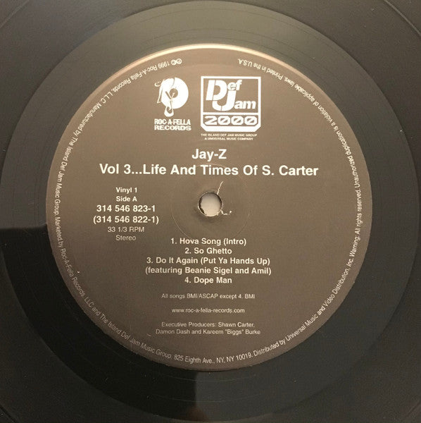 Jay-Z - Vol. 3... Life And Times Of S. Carter (VINYL LP *RECORD 1 ONLY* DEF JAM 2000 314 546 822-1 1999) | Very Good Plus (VG+) Generic - HIP HOP / USED *VERY GOOD+*