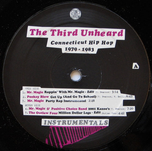 The Third Unheard (Connecticut Hip Hop 1979-1983) (Instrumentals) | Very Good Plus (VG+) Generic - HIP HOP / USED *VERY GOOD+*