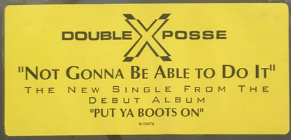 Double XX Posse - Not Gonna Be Able To Do It (VINYL) | Very Good Plus (VG+) Excellent (EX) - HIP HOP / USED *VERY GOOD+*