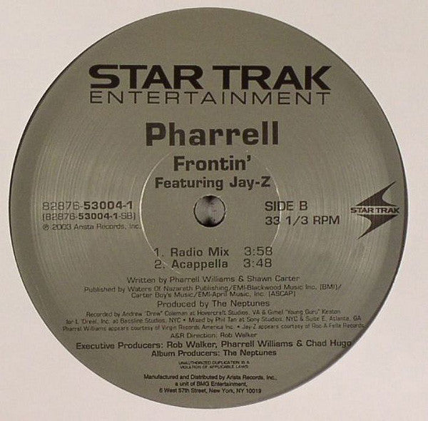 Frontin' (12" VINYL) | Very Good (VG) Excellent (EX) - HIP HOP / USED *VERY GOOD*