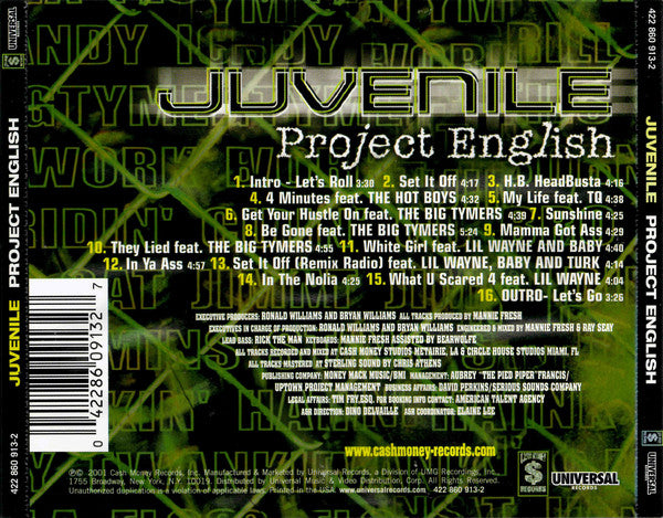 Project English (CD) | Very Good (VG) Excellent (EX) - HIP HOP / USED *VERY GOOD*