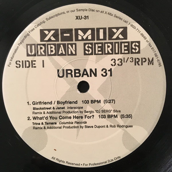 Various - X-Mix Urban Series 31 (VINYL 12") | Near Mint (NM or M-) Near Mint (NM) - HIP HOP / USED *NEAR MINT*