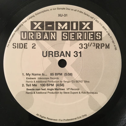 Various - X-Mix Urban Series 31 (VINYL 12") | Near Mint (NM or M-) Near Mint (NM) - HIP HOP / USED *NEAR MINT*