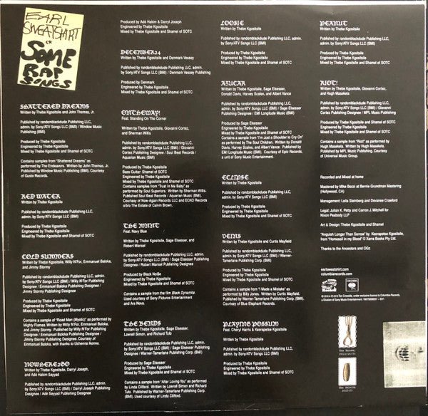 Earl Sweatshirt Some Rap Songs LP Mint (M) Mint (M)