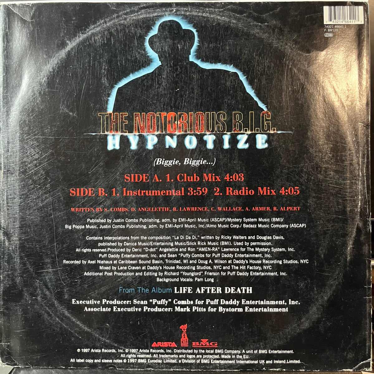The Notorious B.I.G. - Hypnotize (VINYL 12") | USED Excellent (EX) Very Good Plus (VG+) HIP HOP