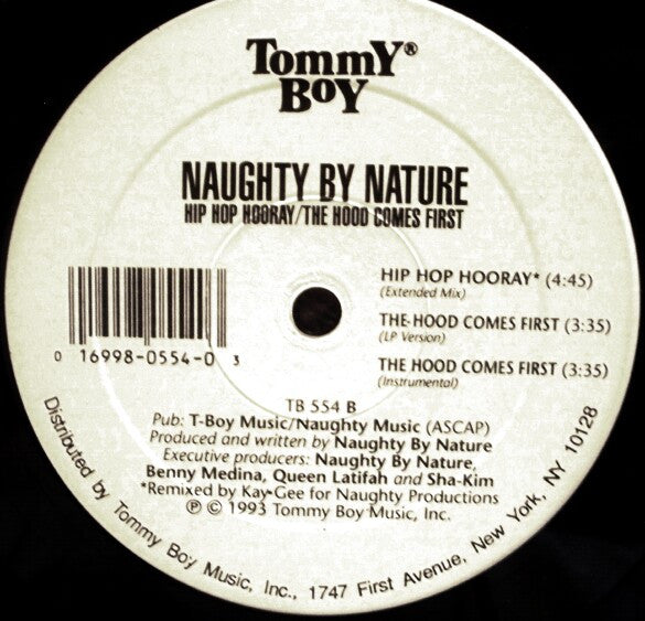 Naughty By Nature - Hip Hop Hooray / The Hood Comes First (VINYL 12") | USED Near Mint- (NM-) Near Mint (NM or M-) HIP HOP