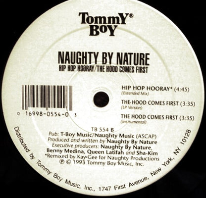 Naughty By Nature - Hip Hop Hooray / The Hood Comes First (VINYL 12") | USED Near Mint- (NM-) Near Mint (NM or M-) HIP HOP