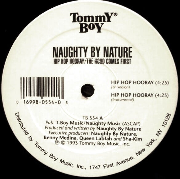 Naughty By Nature - Hip Hop Hooray / The Hood Comes First (VINYL 12") | USED Near Mint- (NM-) Near Mint (NM or M-) HIP HOP