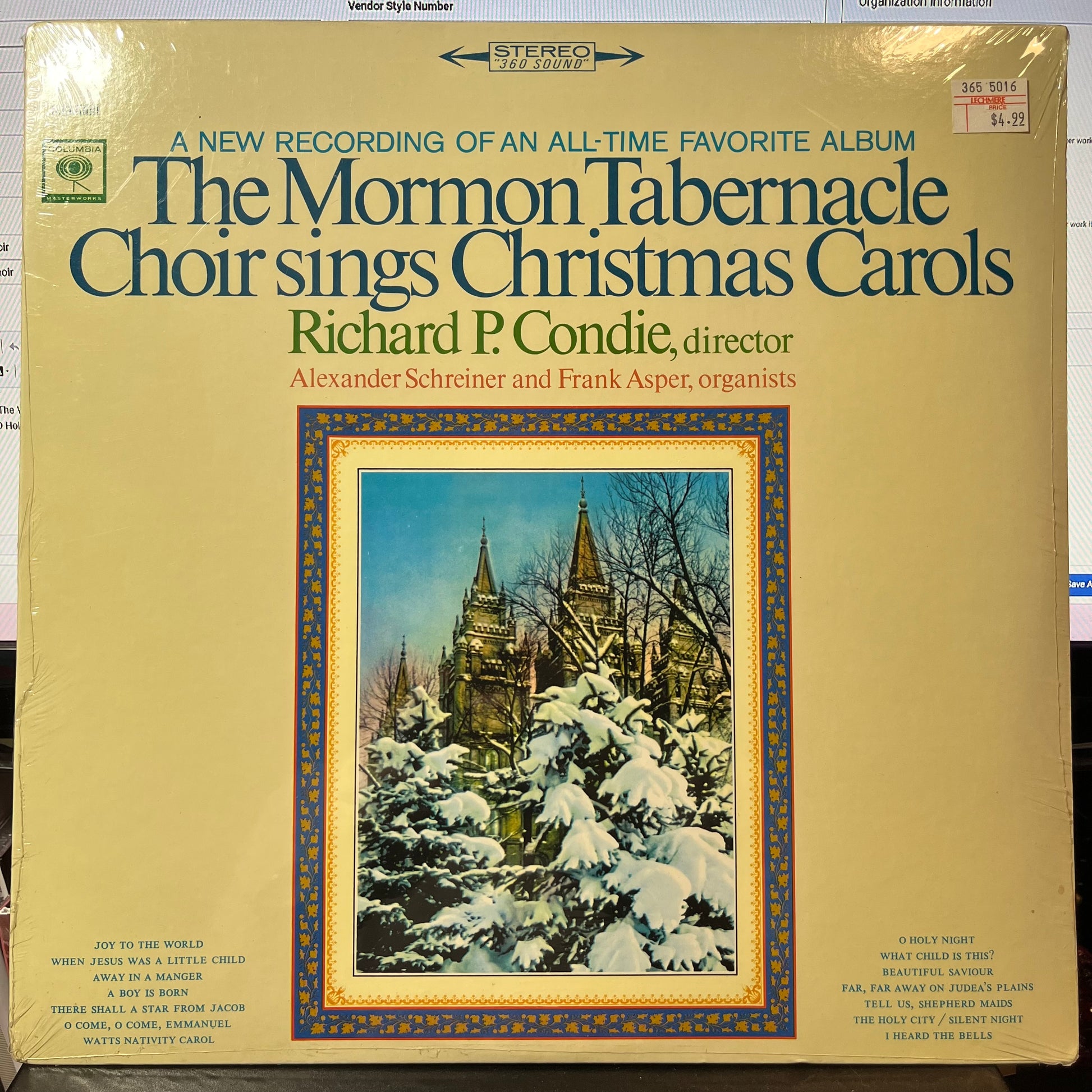 Sings Christmas Carols (VINYL) | Near Mint (NM or M-) Mint (M) - HOLIDAY *SEALED*