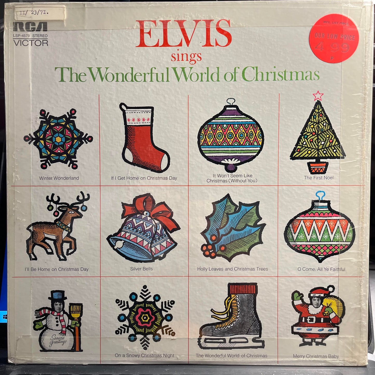 Elvis Presley - Elvis Sings The Wonderful World Of Christmas *HOLLYWOOD* | Excellent (EX) Excellent (EX) - HOLIDAY / USED *EXCELLENT+*
